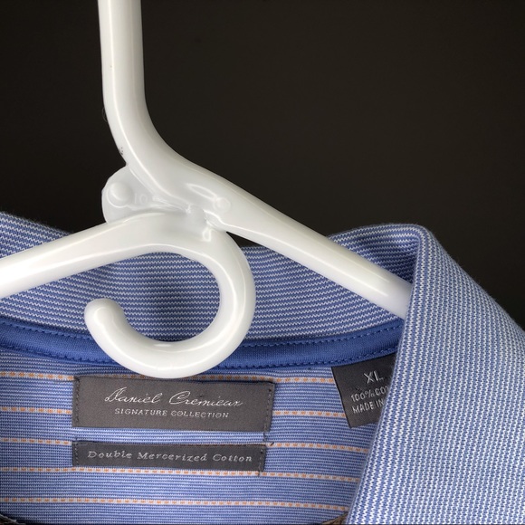 Daniel Cremieux Blue Striped Cotton Polo XL - Picture 3 of 6